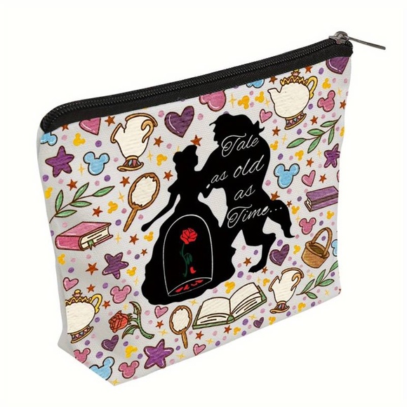 NEW IN PACKAGE BEAUTY AND THE BEAST MAKEUP POUCH BAG 9X7 INCHES - Picture 4 of 4